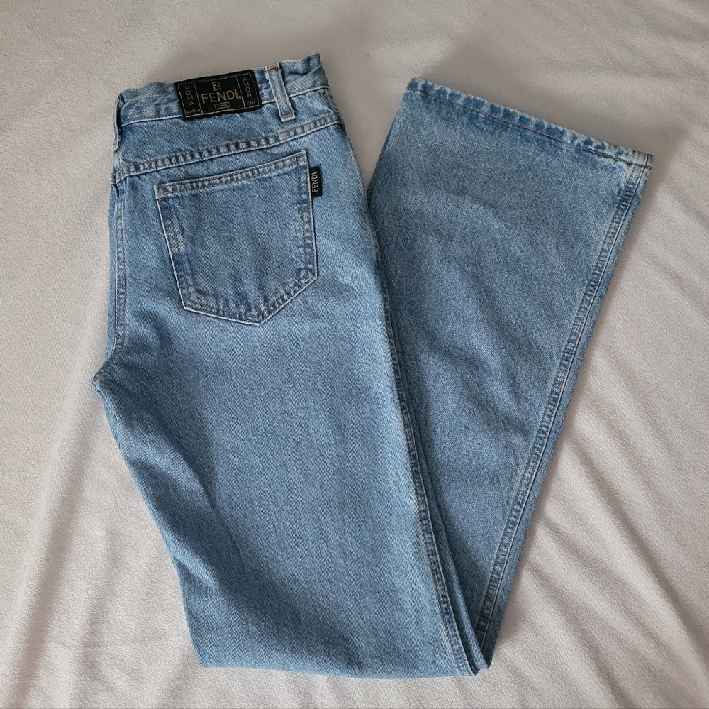New! Fendi Roma Amor bootcut jeans